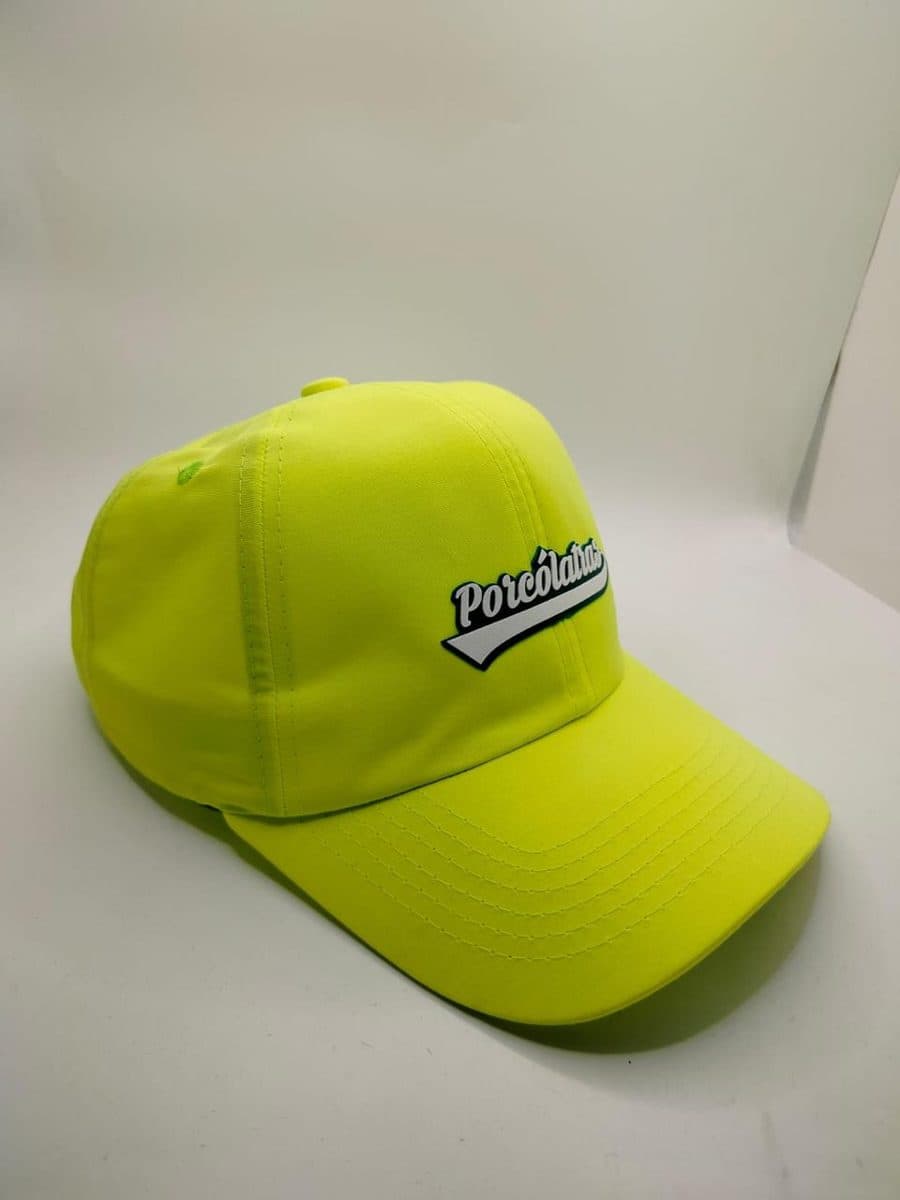 Boné dad hat verde-limão, frente, com Porcólatras bordado